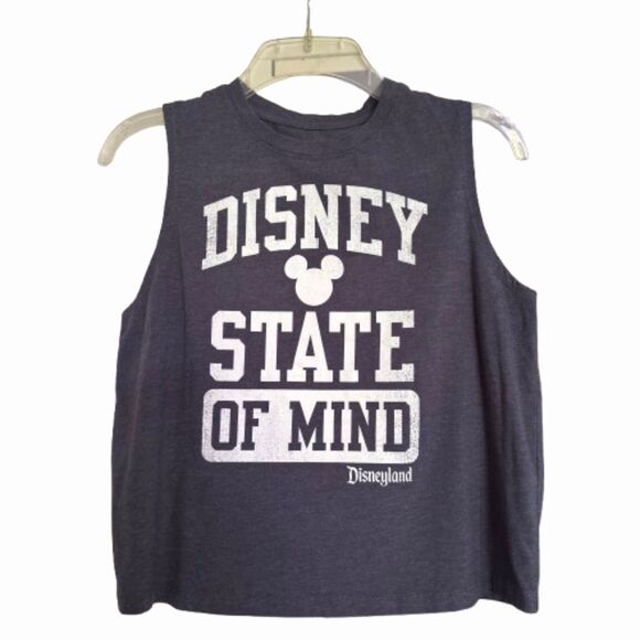 Disney Parks Authentic Original Disney State Of Mind Junior Size M Crop Tank #R - Picture 1 of 3